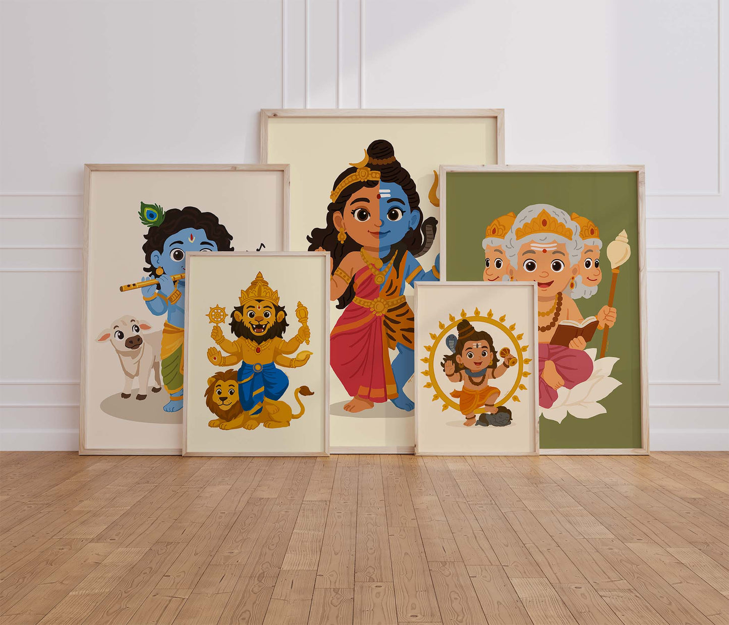 Sacred Baby Nataraja illustration for Shiva themed children’s room