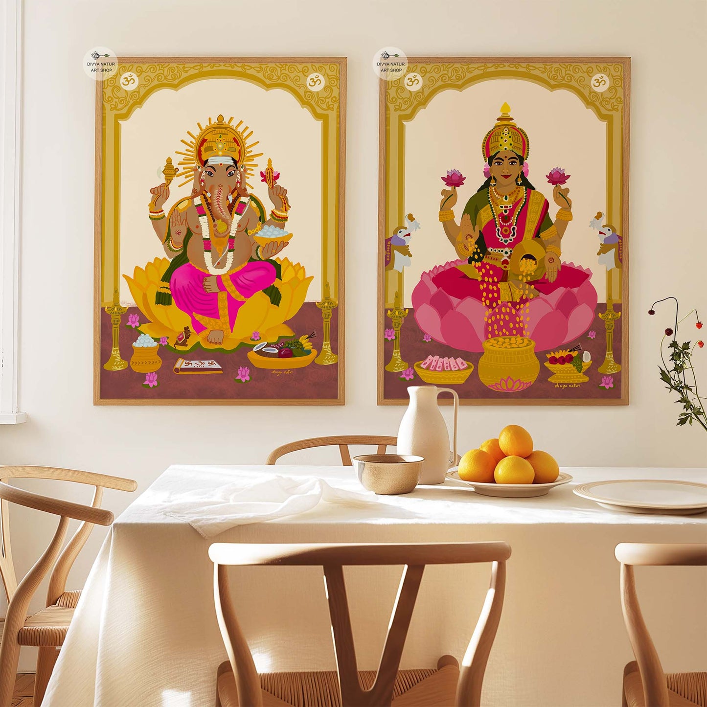 Hindu Goddess Lakshmi fine art print bringing blessings and abundance