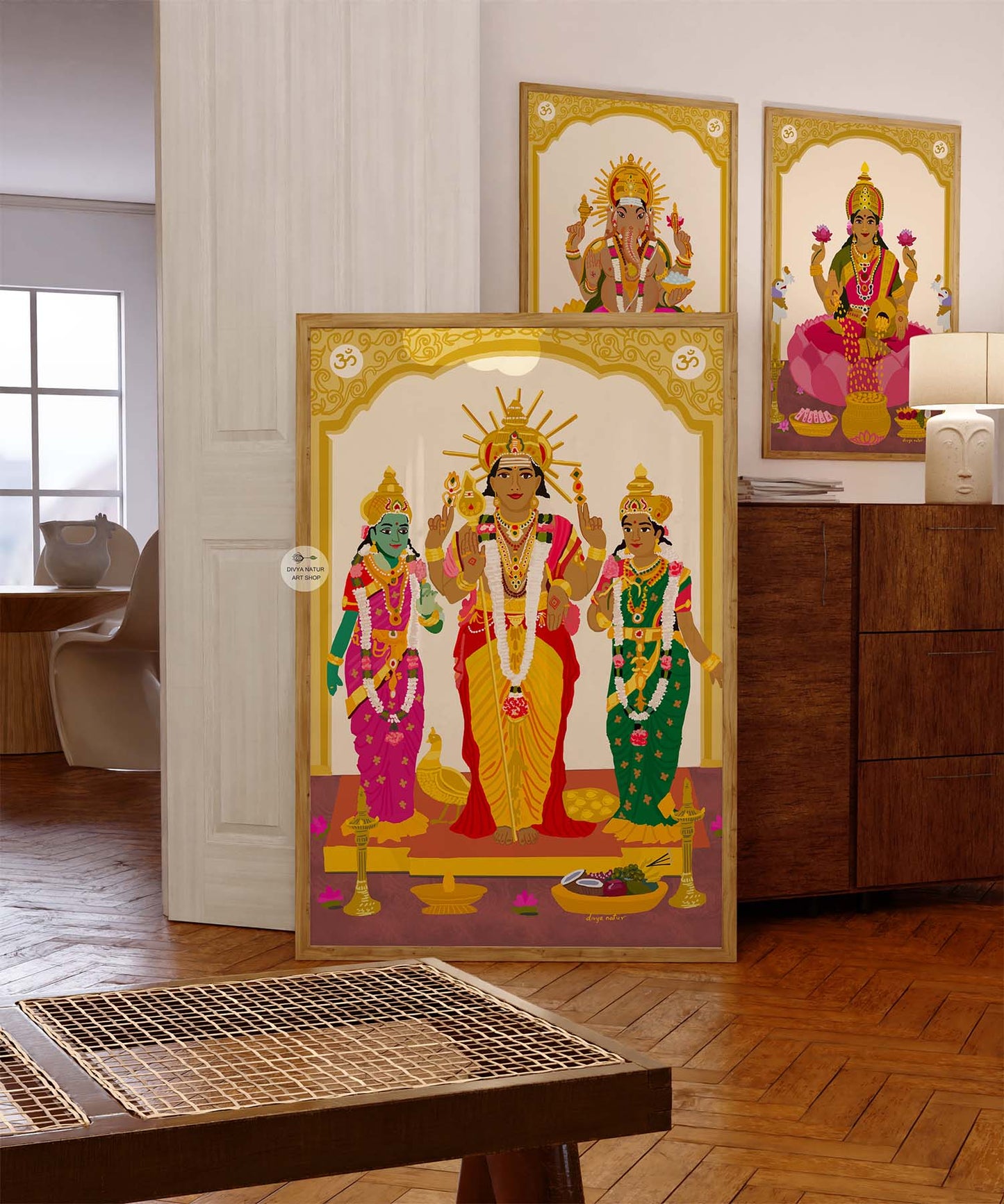 Hindu Murugan print perfect for Thaipusam or Tamil wedding decorations