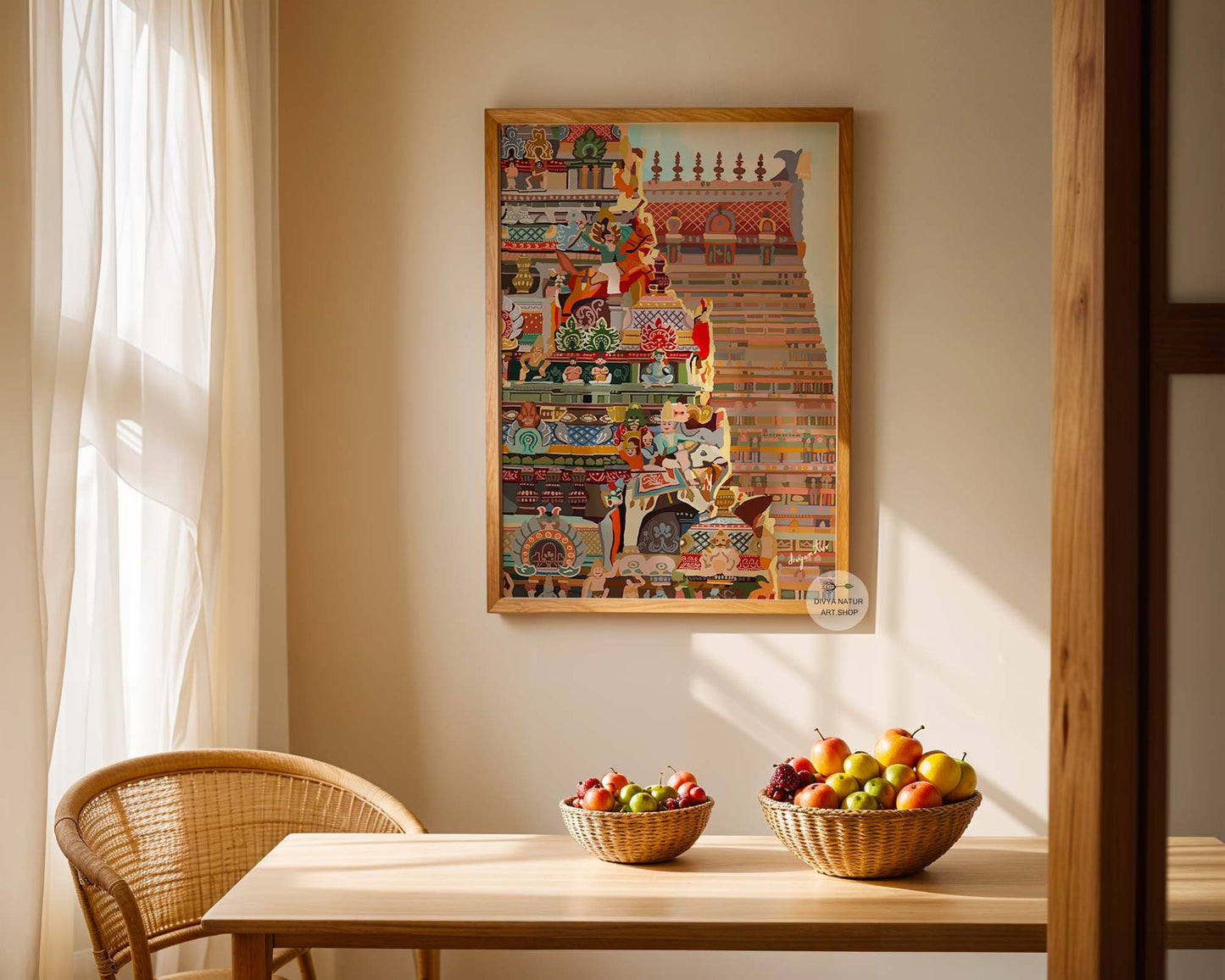Srirangam Gopuram Painting | Fine Art Print