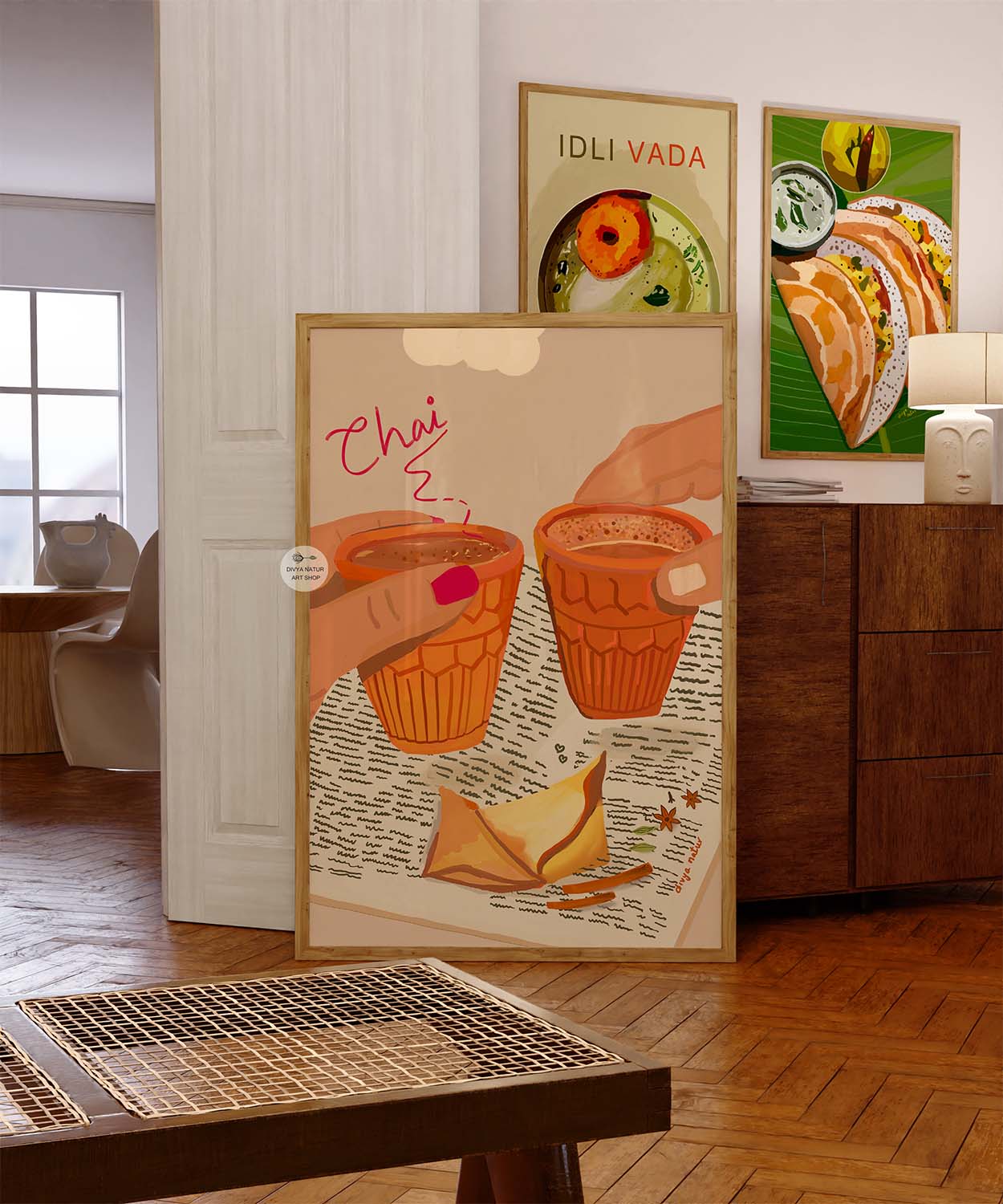 Warm chai wall art perfect for foodies and tea enthusiasts