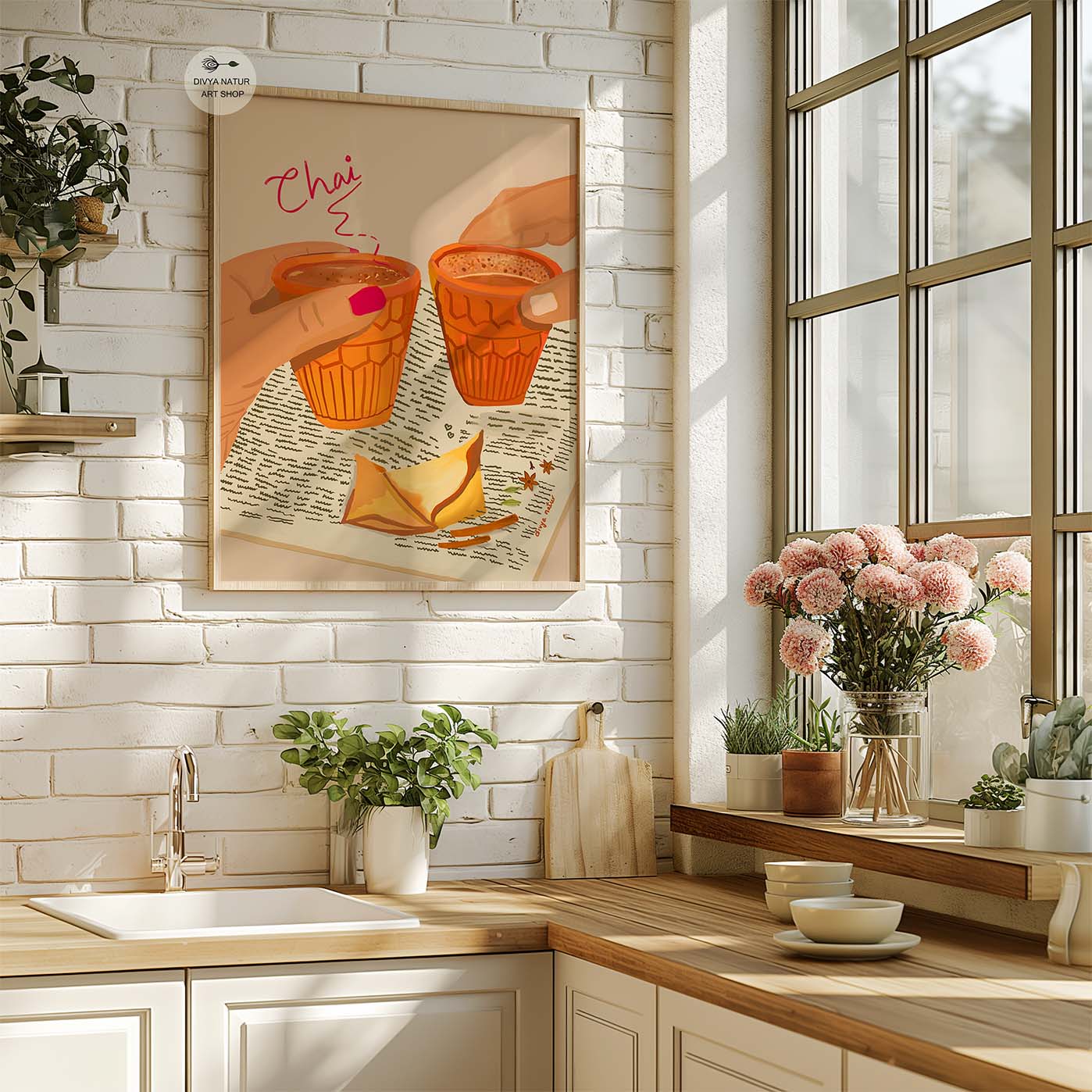 Terracotta tea cup artwork inspired by India’s street chai traditions