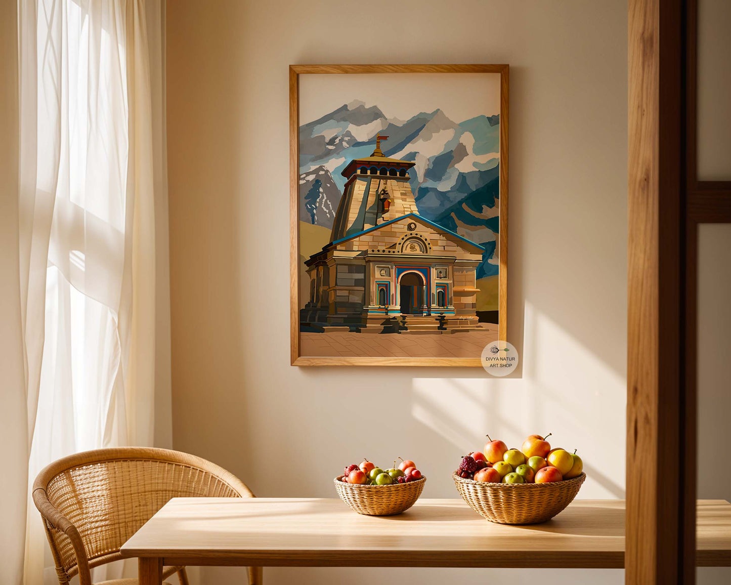 Kedarnath Temple painting inspired by India’s sacred Himalayan shrine