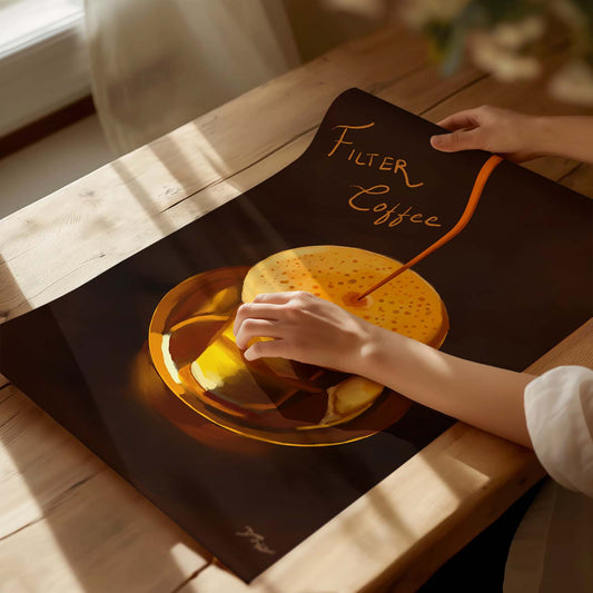 South Indian Filter Coffee Painting for Indian Kitchen & Home Decor