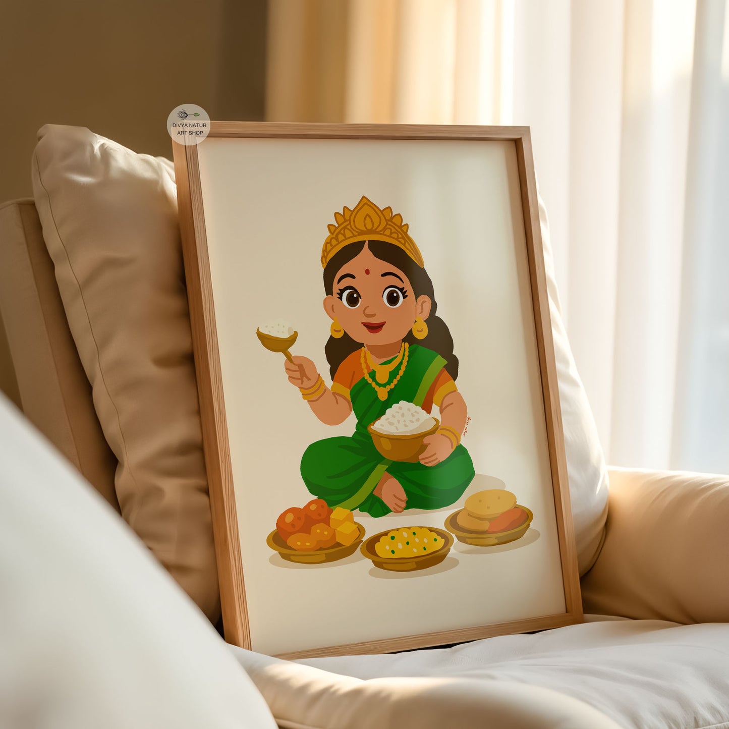 Goddess of food nursery decor inspired by Annapurna