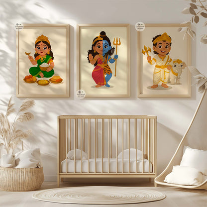 South Indian spiritual wall art inspired by Annapurna