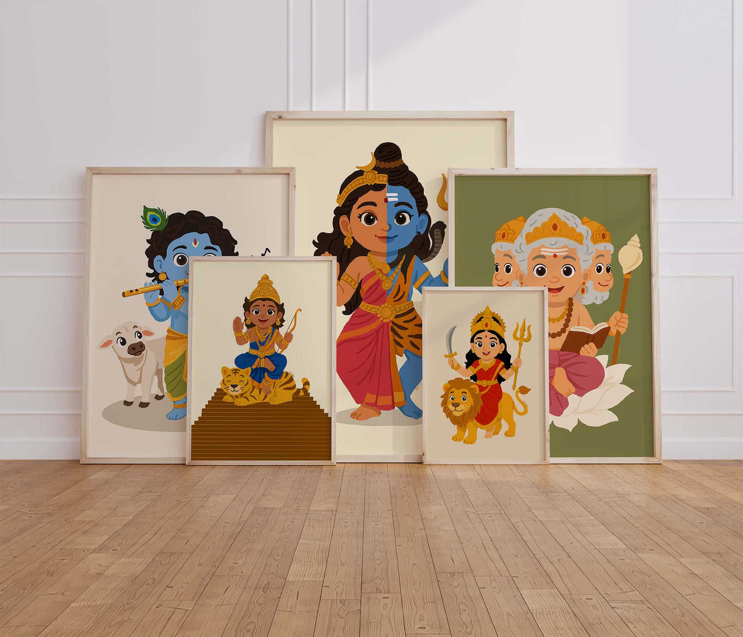 Premium archival Baby Ayyappa art print for pooja room