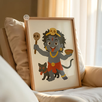 Baby Bhairava Hindu god illustration inspired by Kala Bhairava
