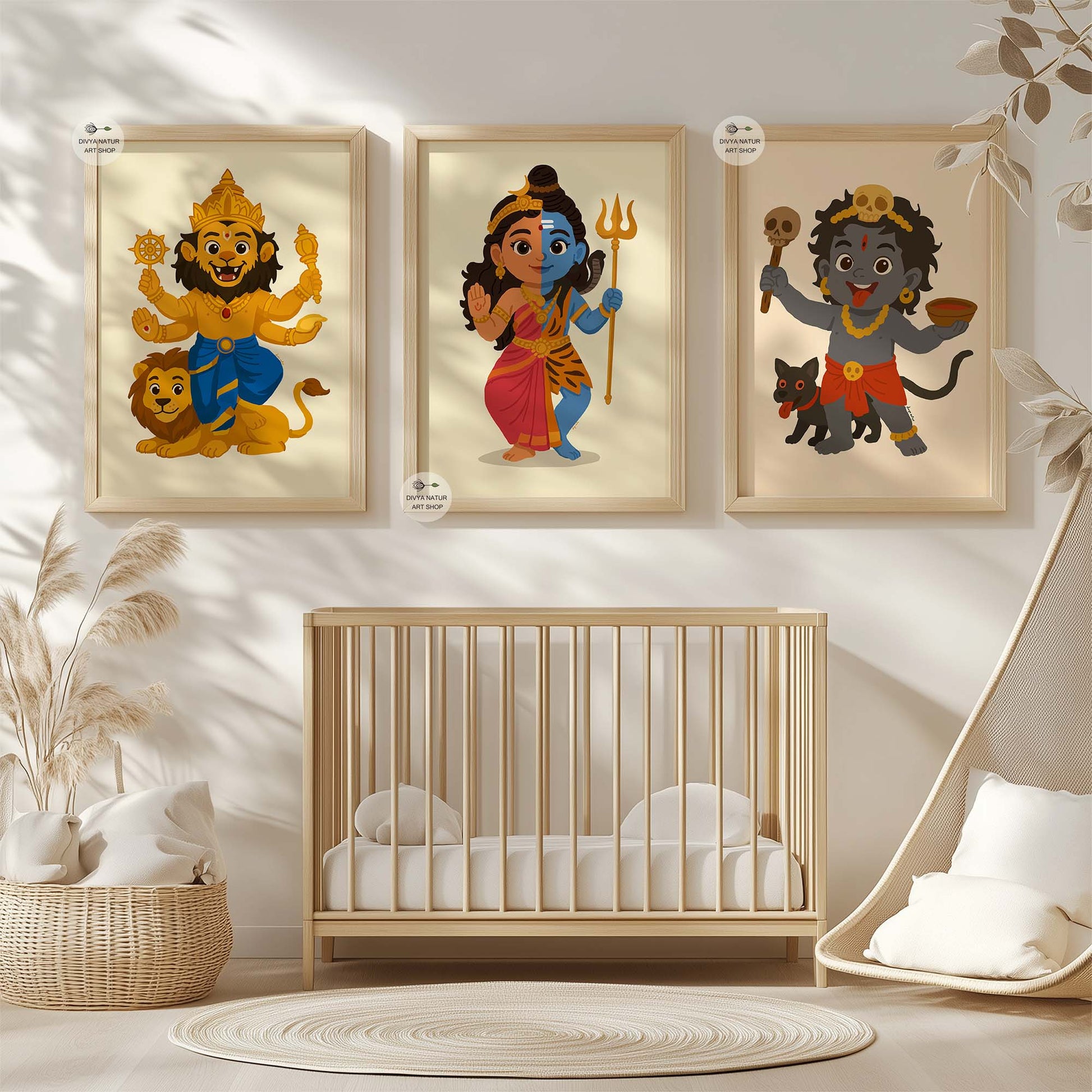 Shiva guardian form nursery decor featuring Baby Bhairava