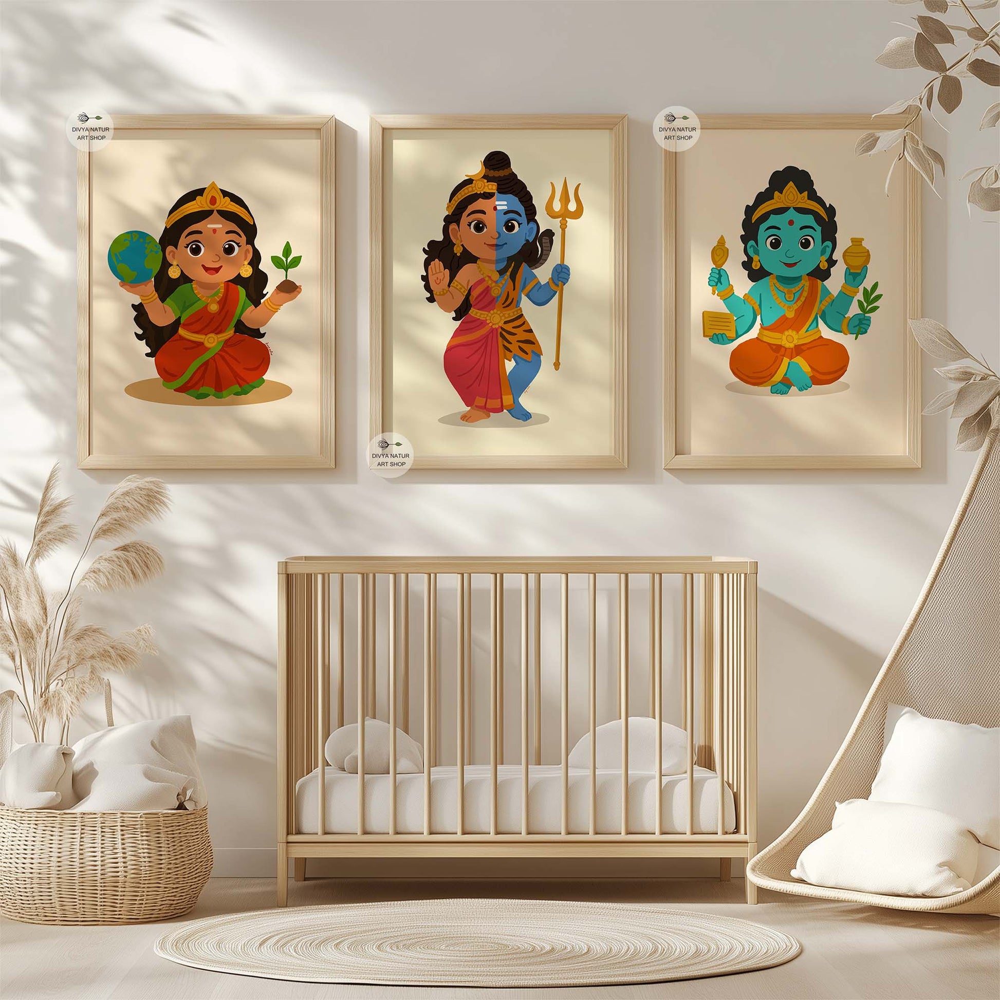 Spiritual nursery art symbolizing sustainability and growth