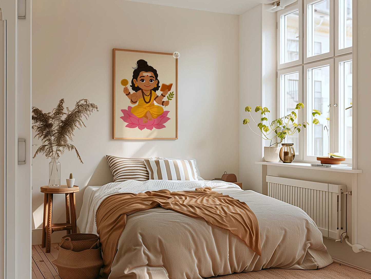 Hindu god of wisdom baby artwork for study room or meditation space