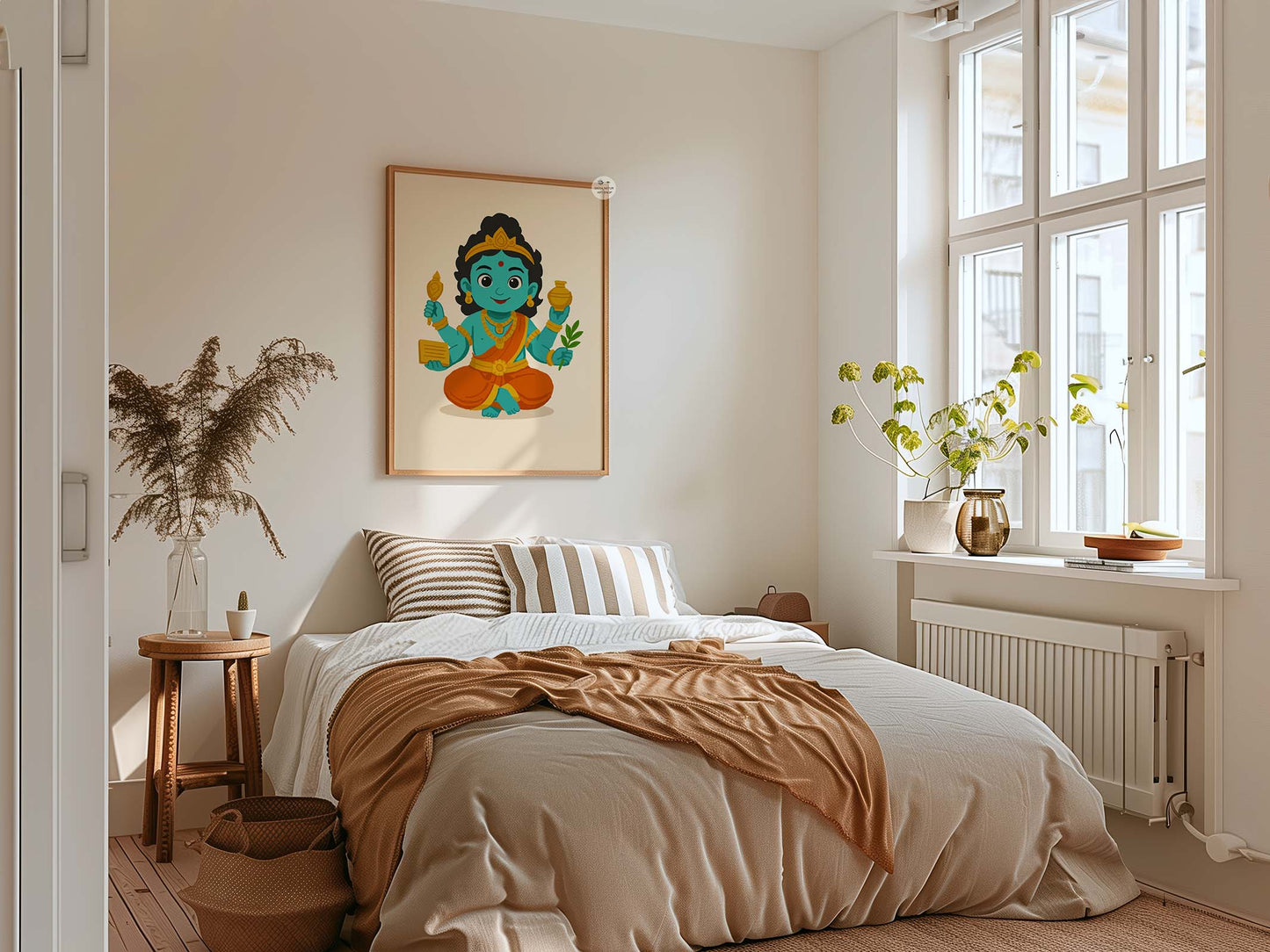 Spiritual healing decor inspired by Lord Dhanvantari
