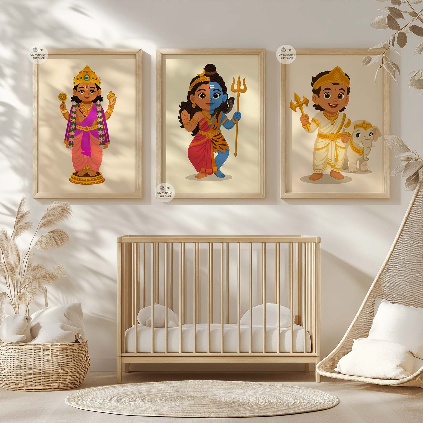 Hindu baby wall art inspired by Lord Venkateshwara of Tirupati