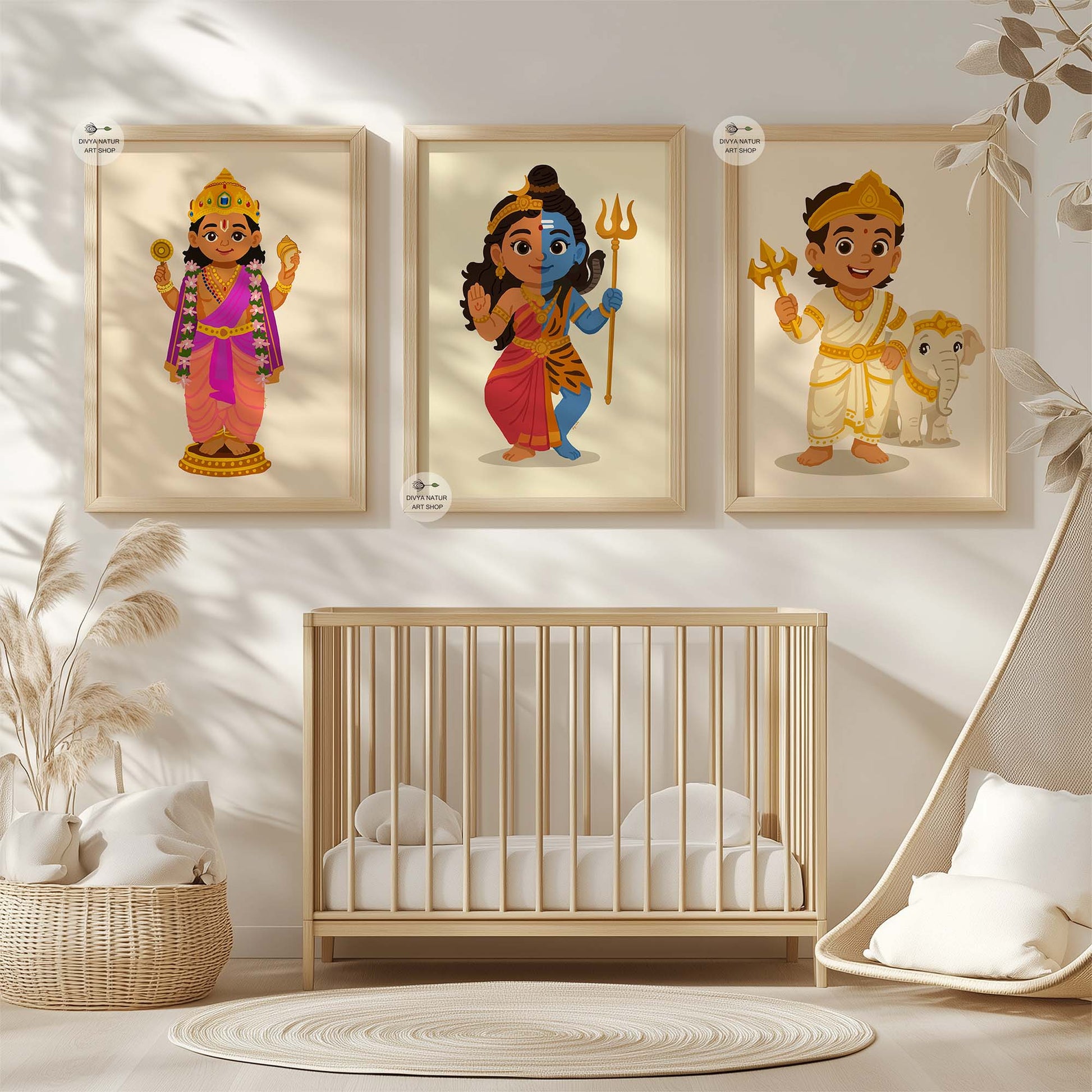 Hindu baby wall art inspired by Lord Venkateshwara of Tirupati