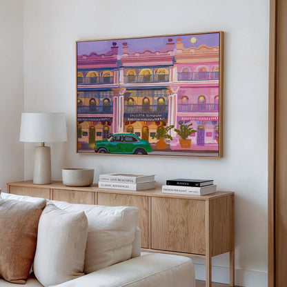 Calcutta Bungalow Wall Art Print | Indian Heritage Kolkata Painting