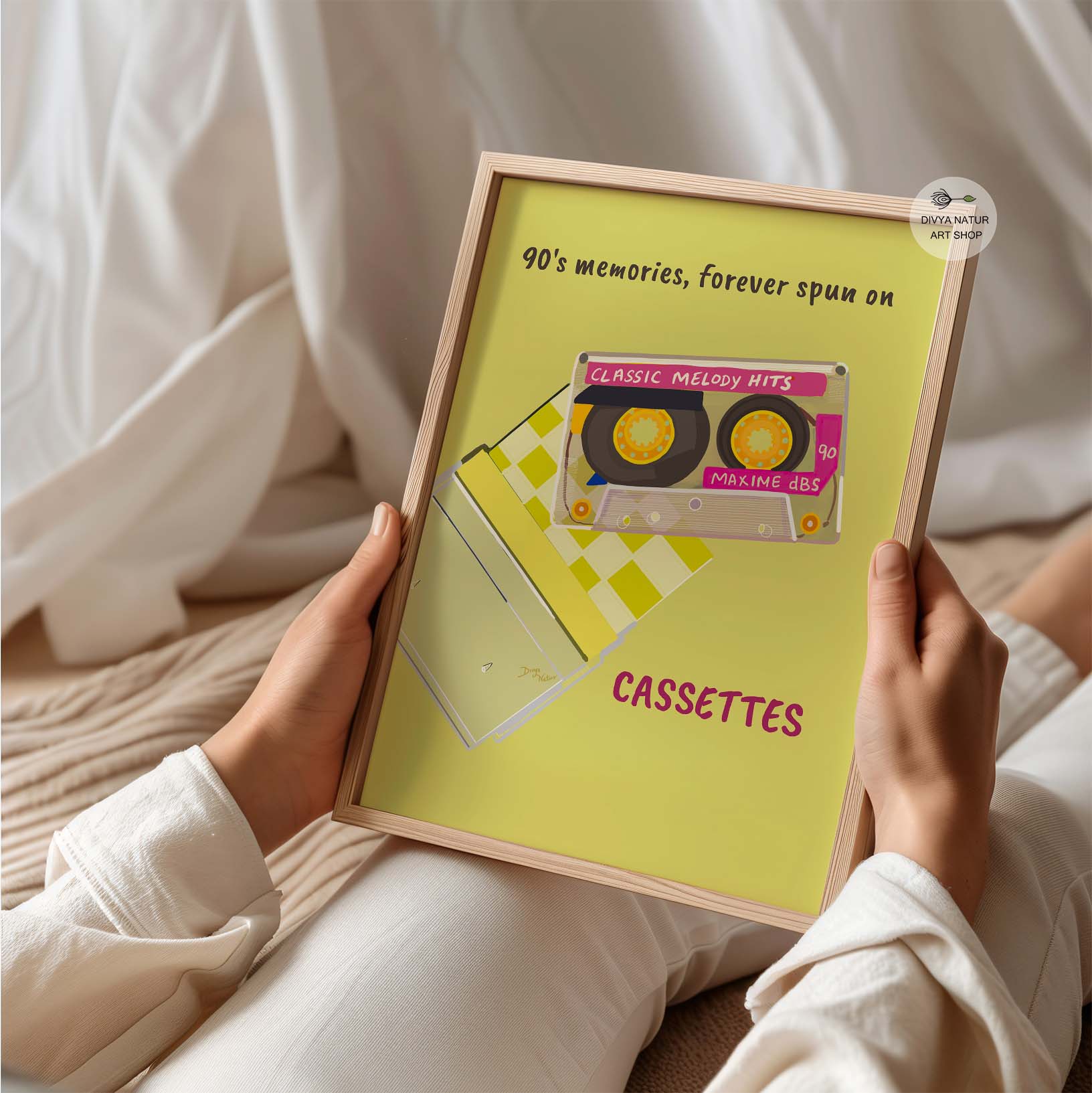 Vintage cassette tape art bringing back memories of rewinding tapes