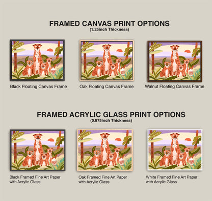 Cheetah Family at Sunset – Fine Art Print