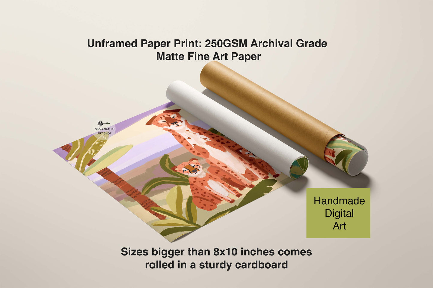 Cheetah Family at Sunset – Fine Art Print