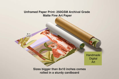 Cheetah Family at Sunset – Fine Art Print