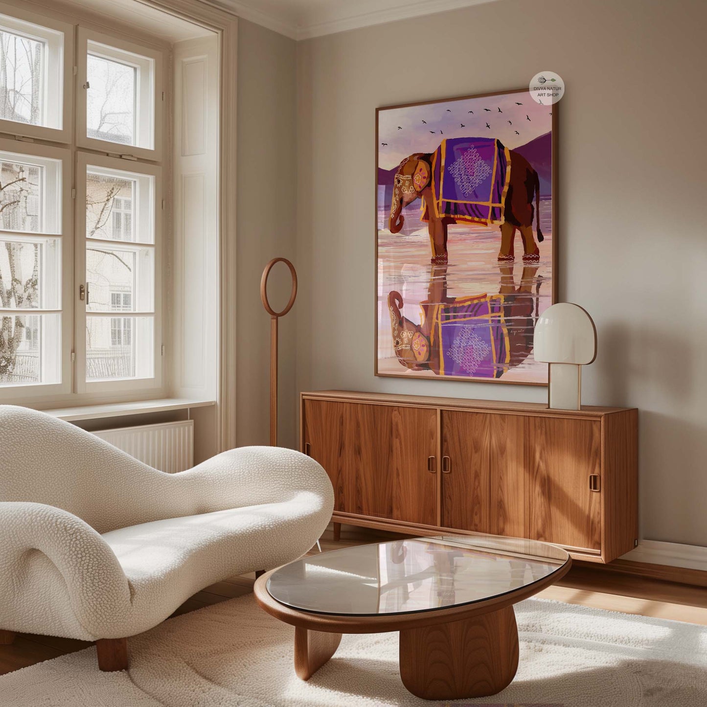 Luxury Indian elephant artwork for living room decor