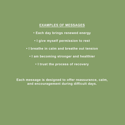 List of motivational messages on a green background