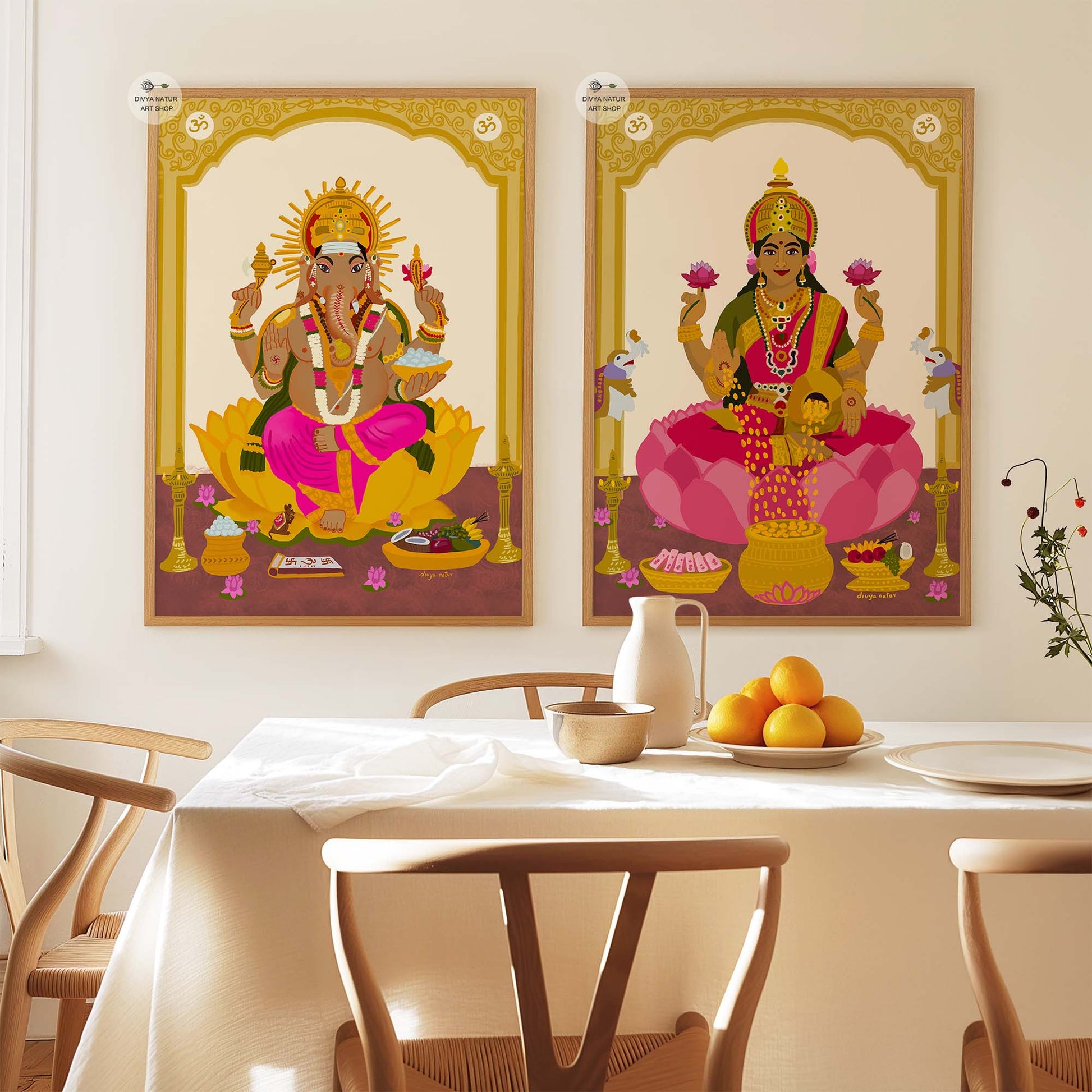 Hindu Goddess Lakshmi fine art print bringing blessings and abundance
