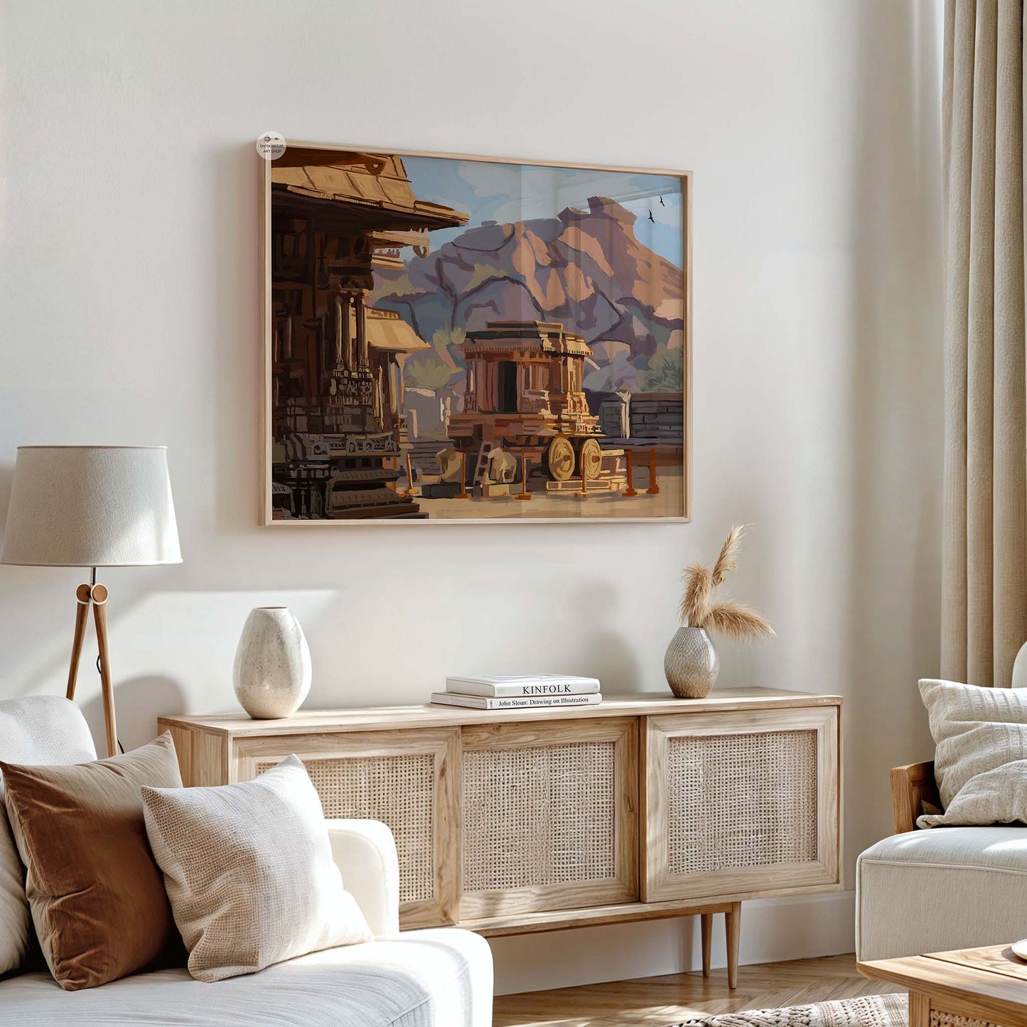 Fine art print capturing the architectural beauty of the historic Vittala Temple complex