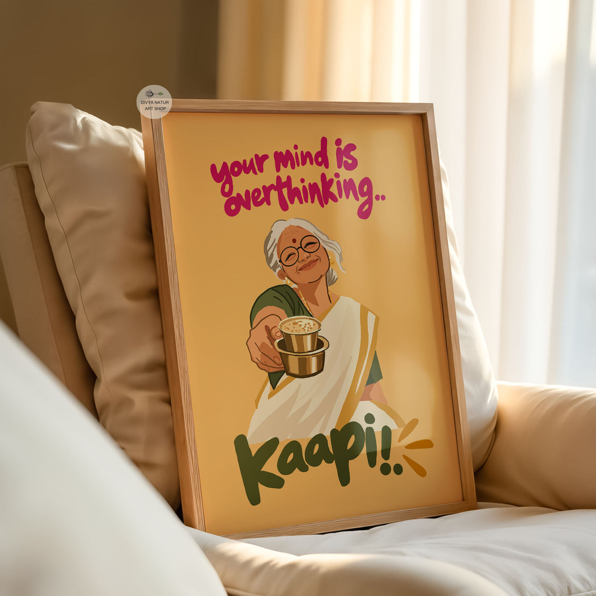 Kaapi Wall Art | Funny South Indian Filter Coffee Art