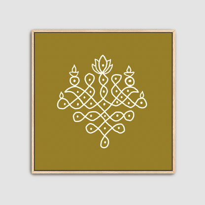 Indian sacred geometry wall art inspired by kolam designs and rangoli traditions