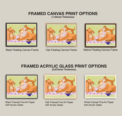 Framed prints of Lion family
