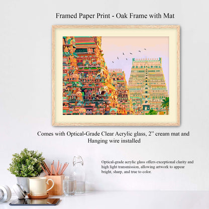 Srirangam temple painting artwork | Fine Art Print