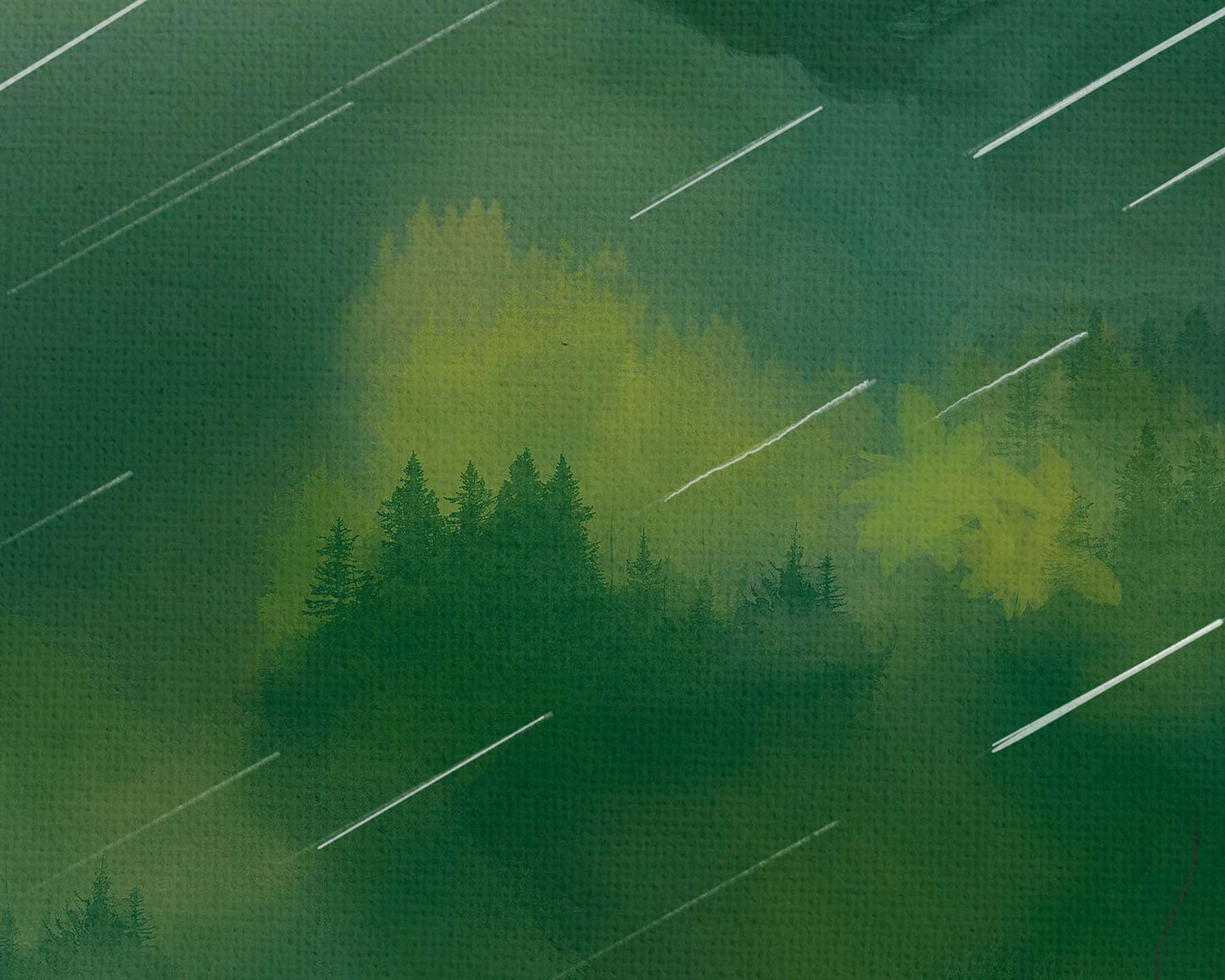 A lone parrot against the storm in this artwork, reminding you of the courage within.