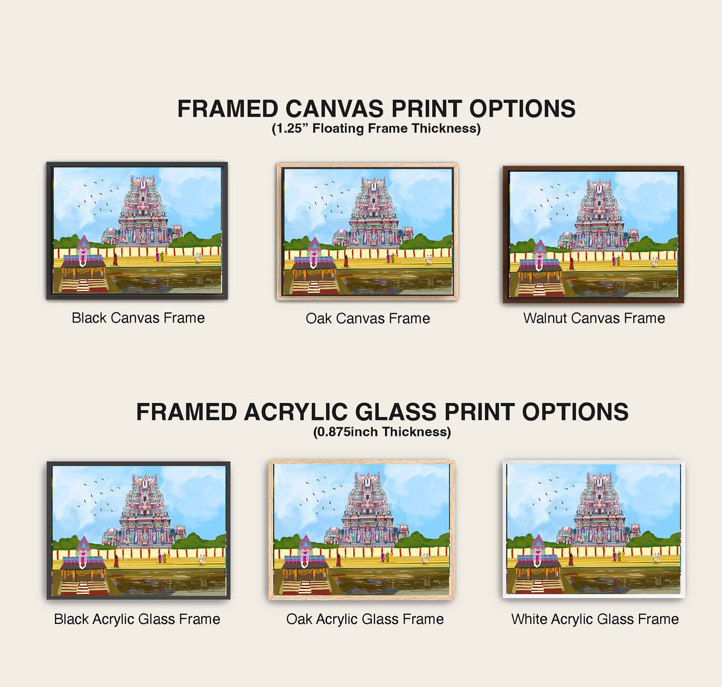 Krishna Parthasarathy temple illustration from Chennai heritage