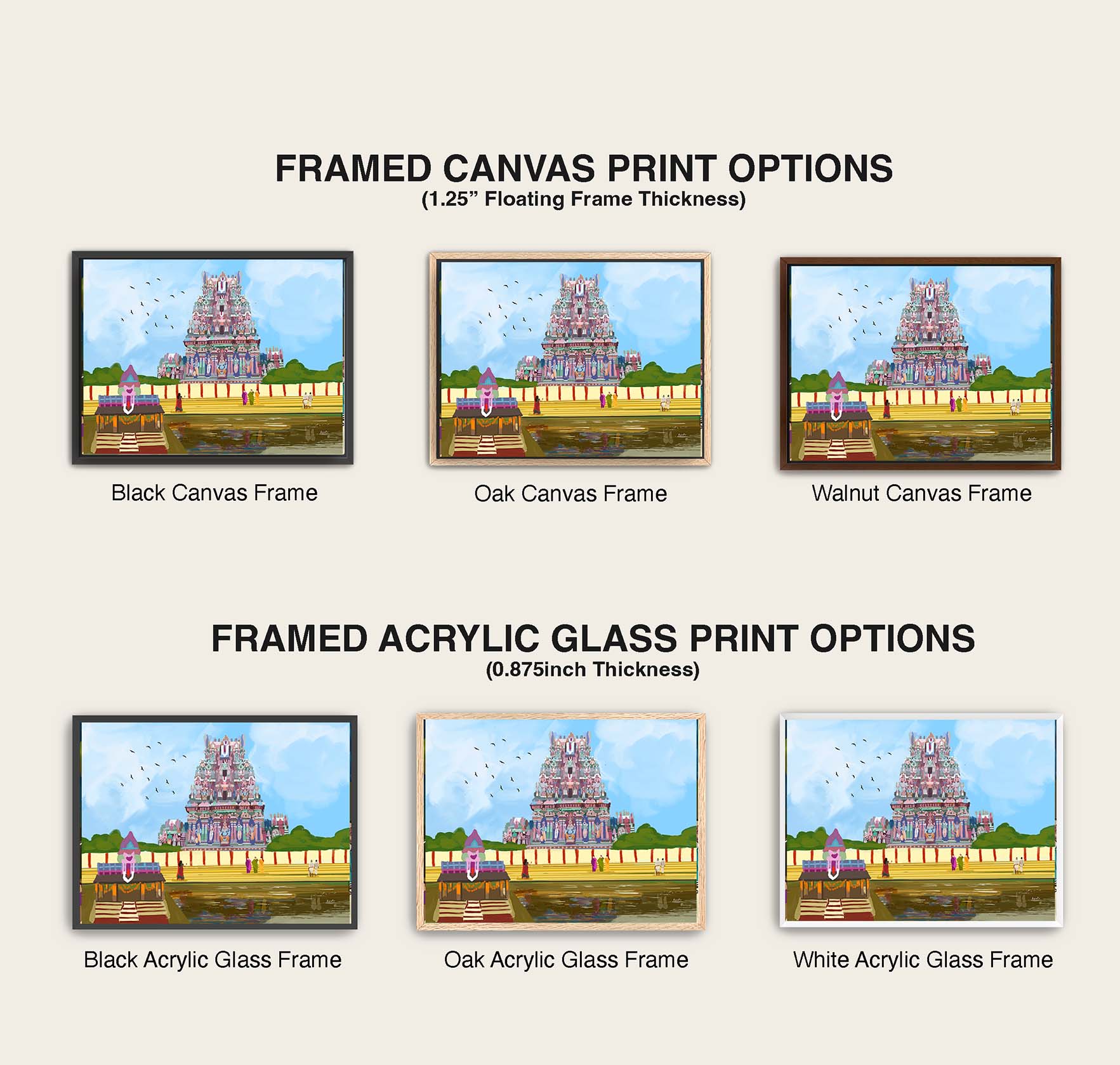 Krishna Parthasarathy temple illustration from Chennai heritage