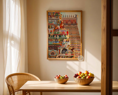 Srirangam Gopuram Painting | Fine Art Print