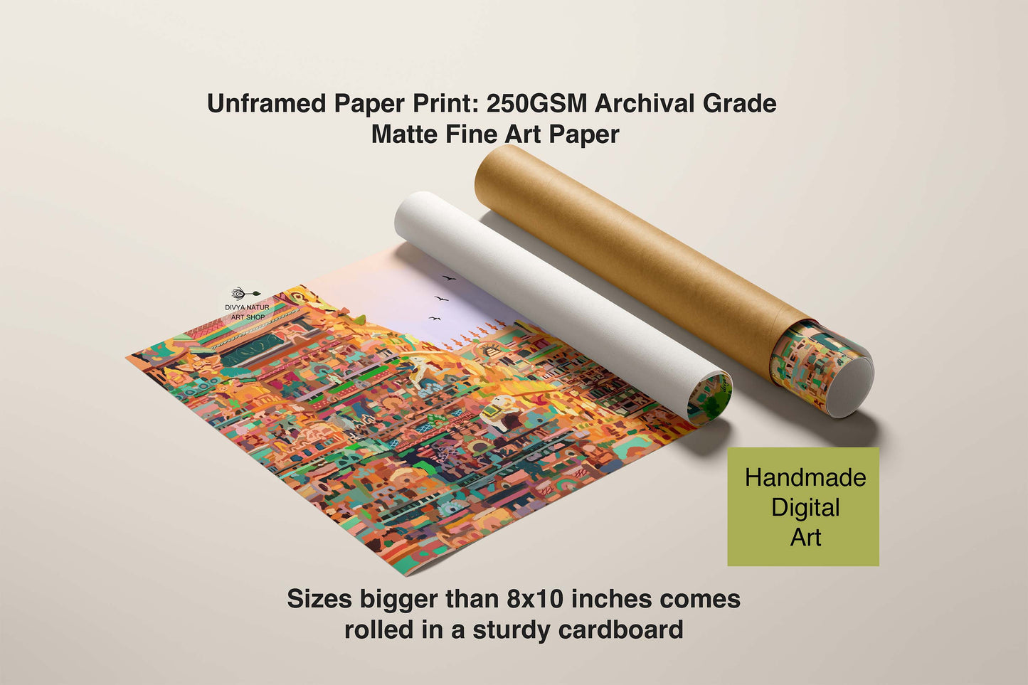 Srirangam temple painting artwork | Fine Art Print