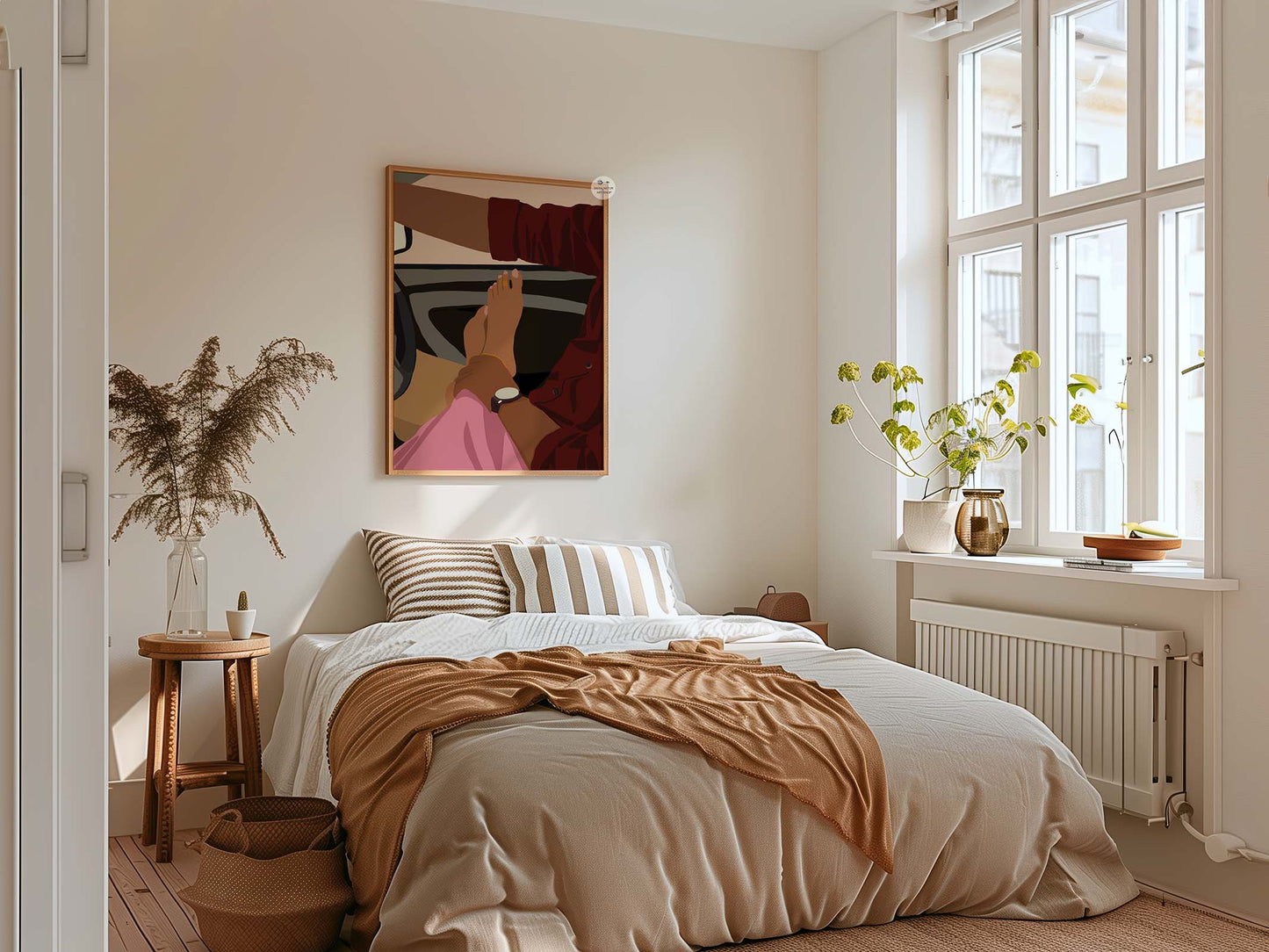 Minimal modern love art inspired by real life romantic gestures