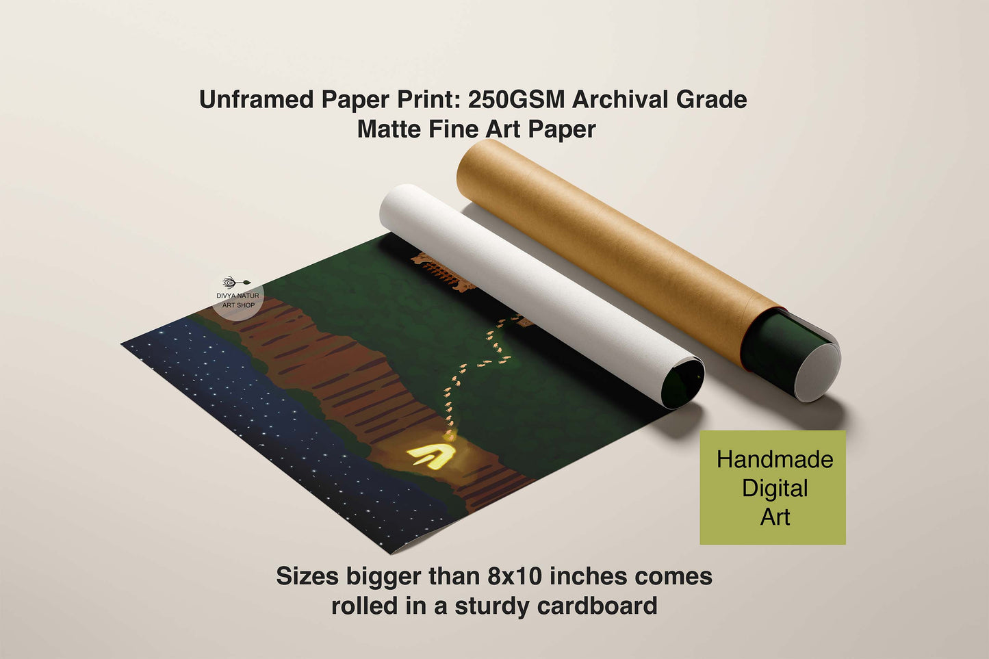 Devotional Tirupati temple view at night surrounded by forested hills