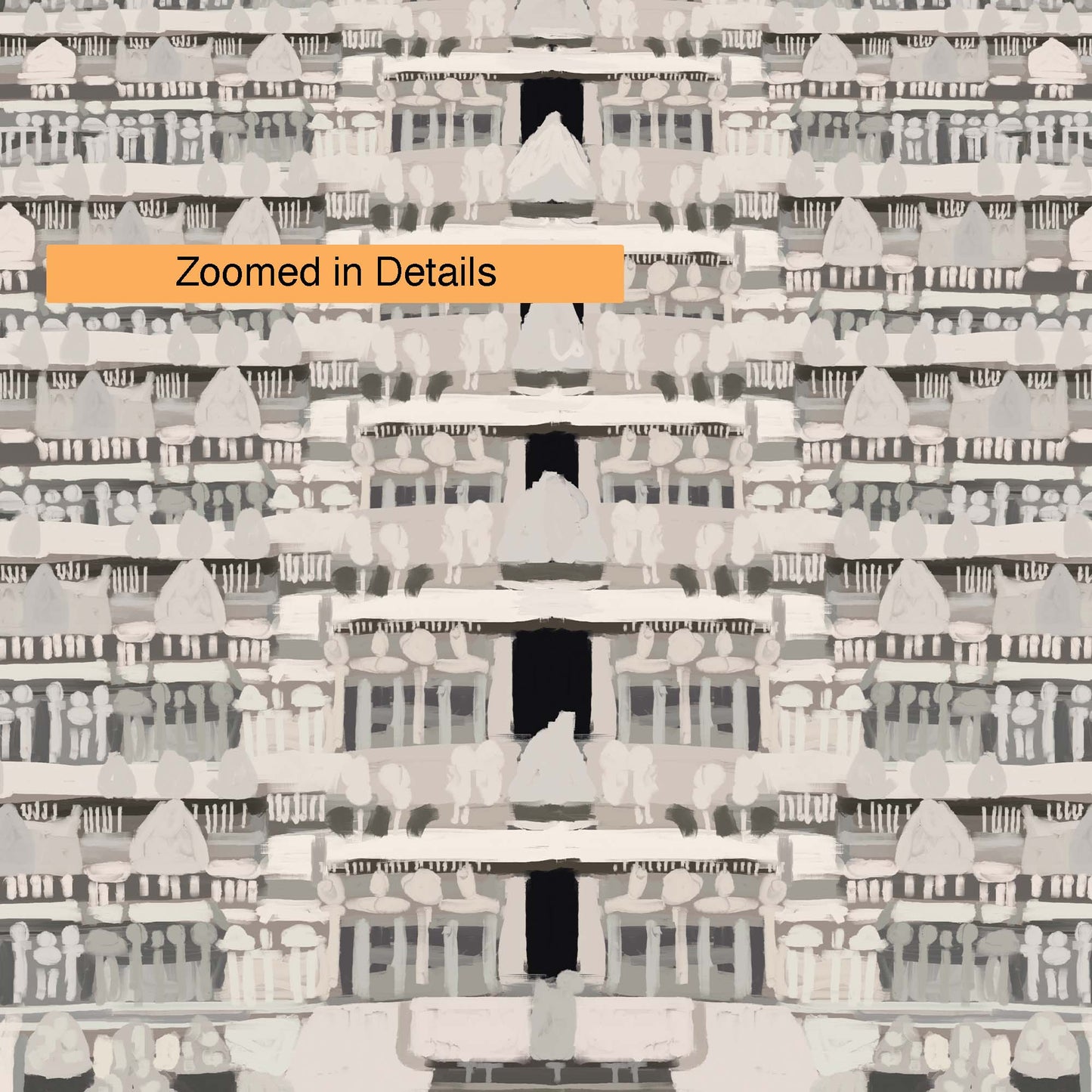 Spiritual wall art of Thiruvannamalai temple with soft blue background and sacred architectural detail