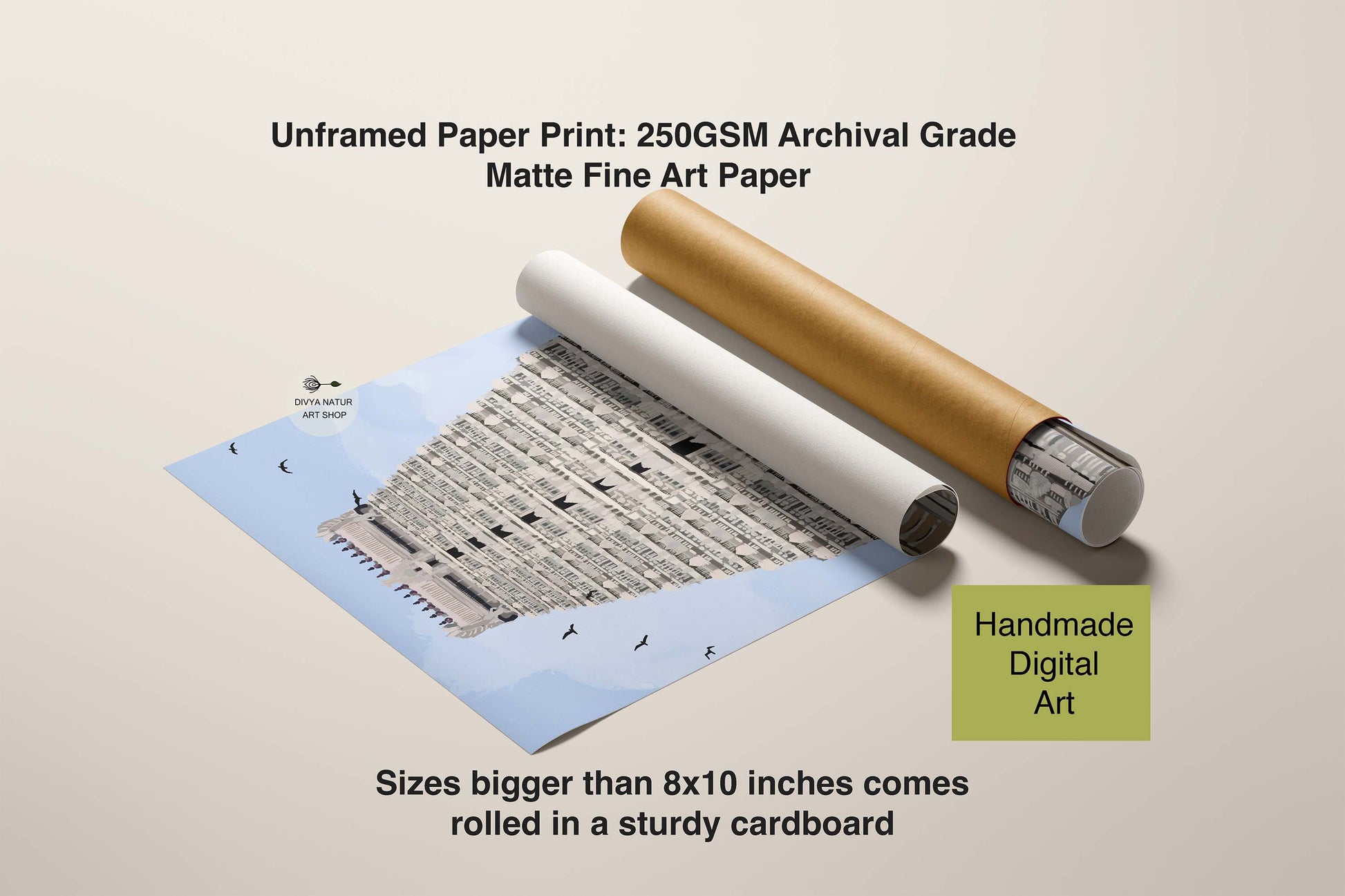 Hand illustrated Arunachaleswarar temple poster inspired by Tamil Nadu heritage and devotion