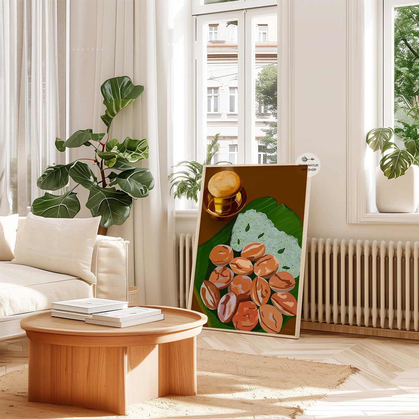 Cultural Indian breakfast art print for your kitchen or dining space.

