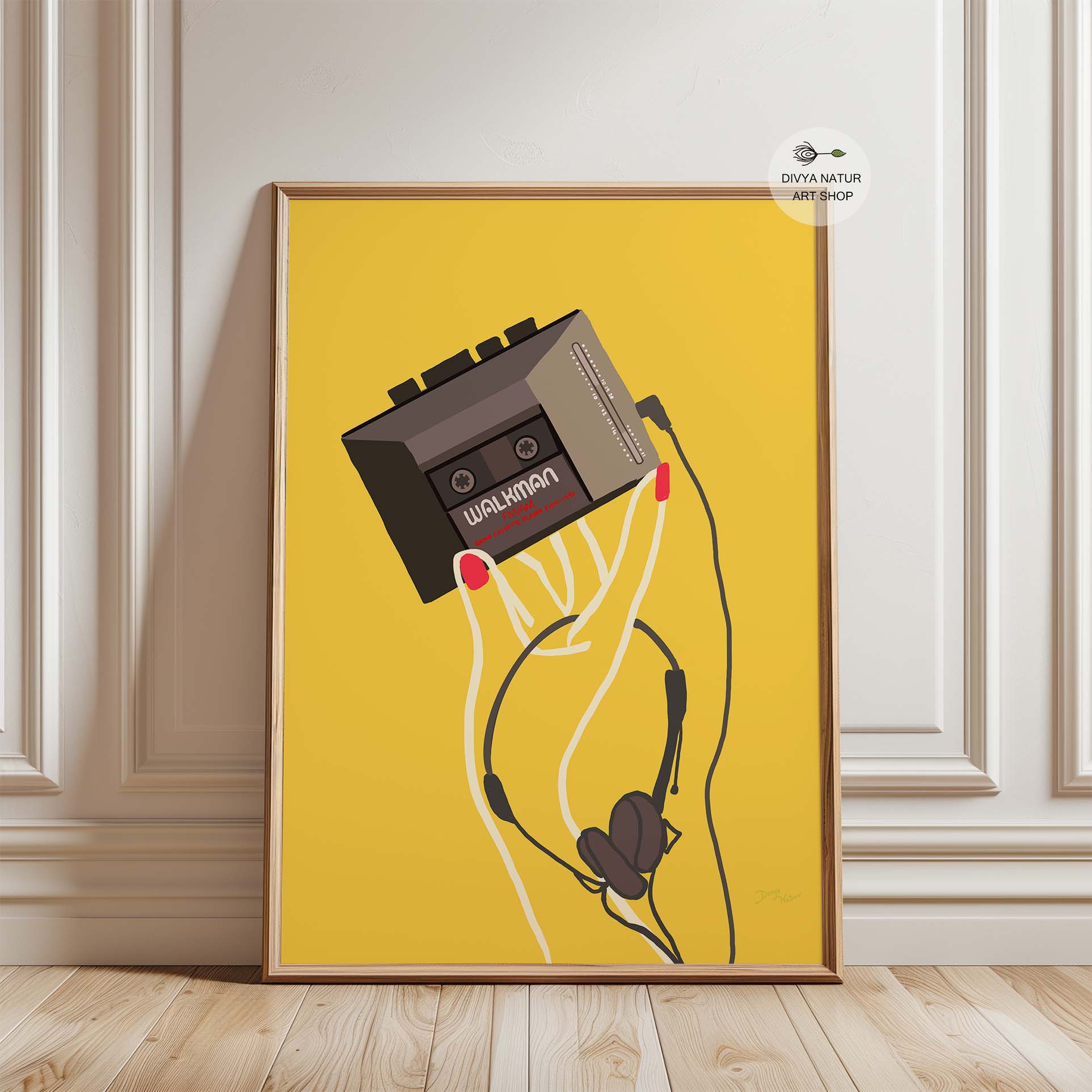 Classic Walkman art print – a must-have for fans of 90s nostalgia