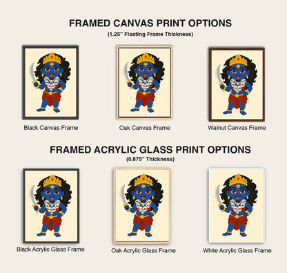 Cute Kali Maa fine art print representing power and devotion