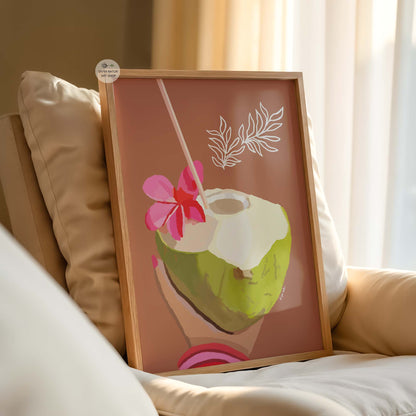 Minimal modern kitchen decor inspired by coconut water