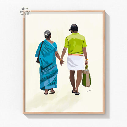 Indian Grand ma and grand pa art