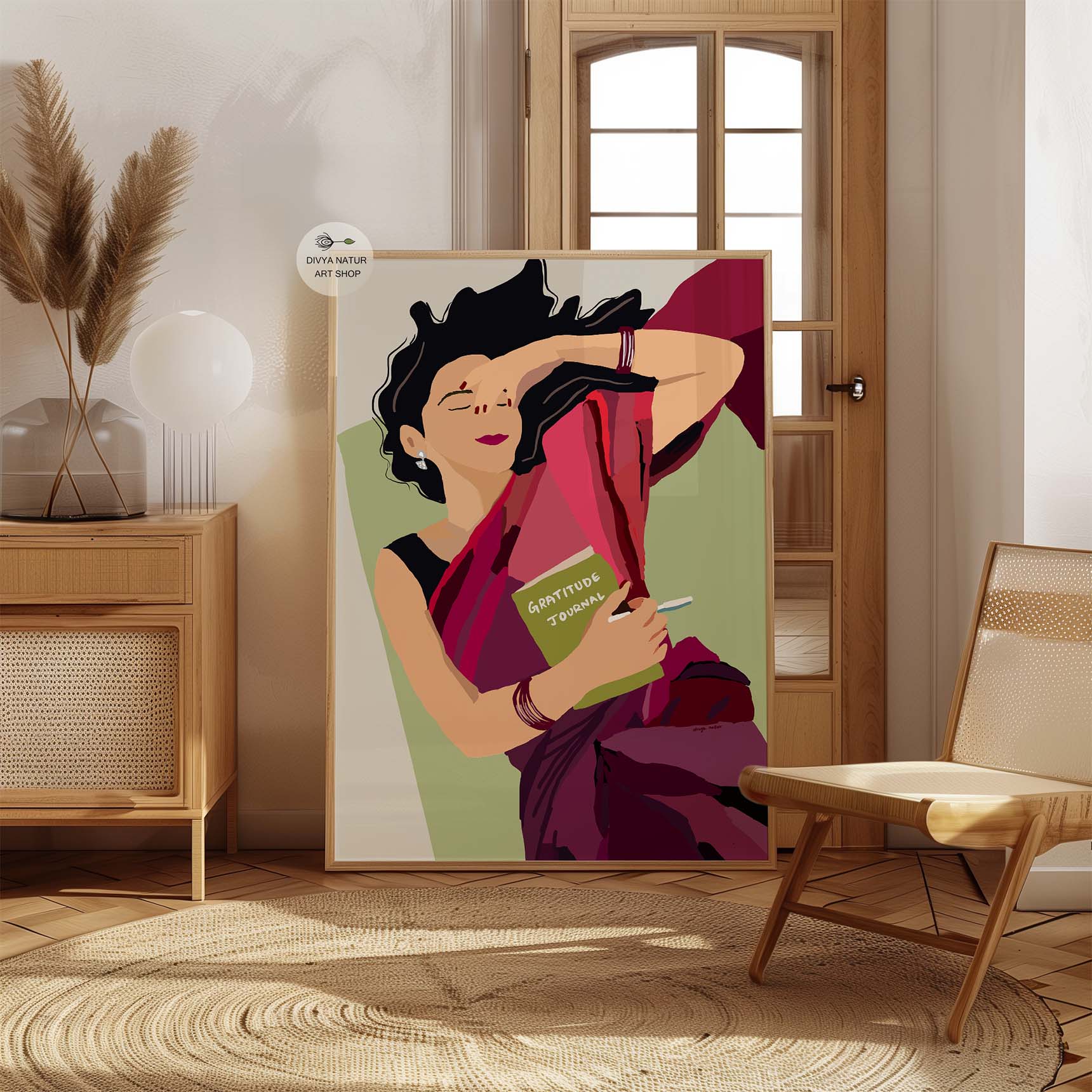 Serene artwork symbolizing mindfulness, self-care, and reflection.