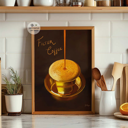 unique and realistic south indian filter coffee painting by Artist Divya Natur