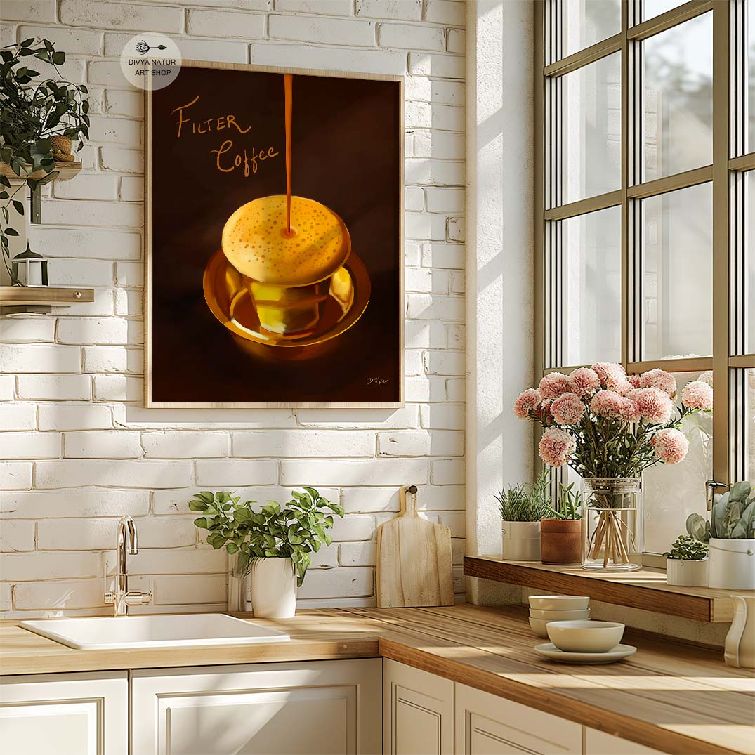Prints and instant downloads of indian filter coffee painting 