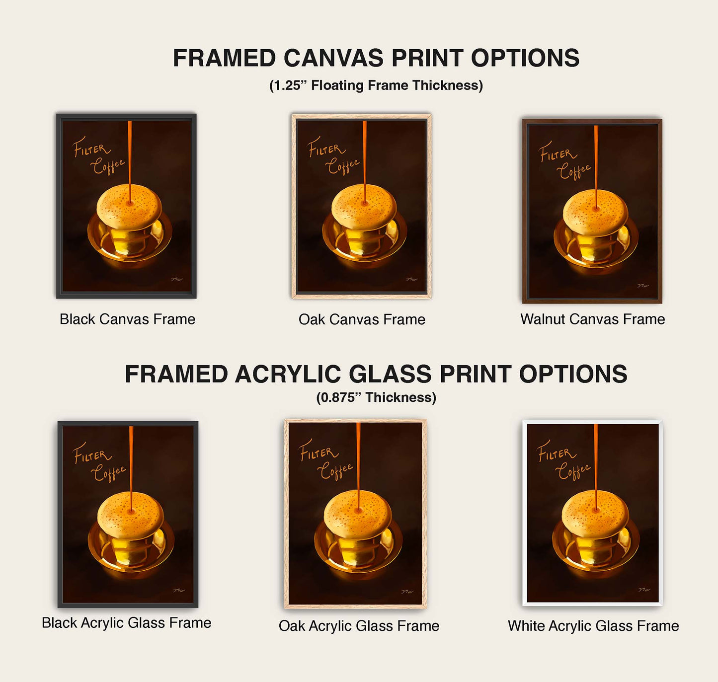 Filter Coffee Art Print shipped to USA