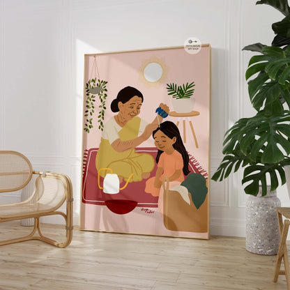 South Indian home decor inspired by hair oil tradition